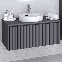 Тумба подвесная Monaco/80см/1 ящ/графит/AQUA DE MARCO