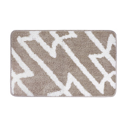 Коврик для ванной комнаты, 50x80, микрофибра, серо-коричневый, IDDIS, BPQS03Mi12