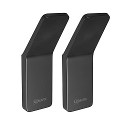 Крючок одинарный SMOOTH LINE для полотенец 2 шт., чёрный