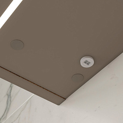 Шкаф зеркальный Gleam 80.2D, амарок/дуб вотан