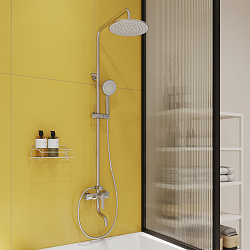 Душевая система с тропическим душем, Stripe, Milardo, STRSB1FM06