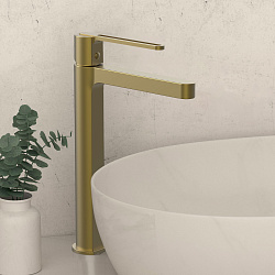 Смеситель для раковины Rondo VBF-1R2BG однорычажный, брашированное золото, , шт