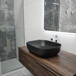 Corpa Nera Viotti/Виотти  50 раковина накладная, artceramic, черный матовый