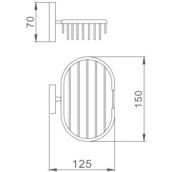 Мыльница металлическая, хром HB1902-2