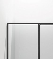 Душевая дверь Slim 8mm VDP-4SL120CLB, черный, стекло прозрачное, , шт