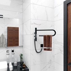 Полотенцесушитель электрический Vincea VTD-1P1BE 39x25, черный, таймер, , шт