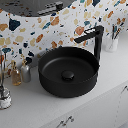 Выпуск для умывальника без перелива, Optima Home, черный матовый, IDDIS, OPHBM00i88