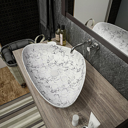 Corpa Nera Paganini/Паганини  60 раковина накладная, белый мрамор