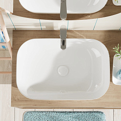 Раковина накладная Pragma Nanta, белая глянцевая, NAN1.GWSX.008