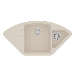 IRKANA 980 Мойка кухонная из кварцгранита цвет: шампань  комплектация: крепеж, сливная арматура с пе