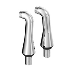 Комплект переходников 2 шт. для установки смесителя на борт ванны, 3/4х3/4, латунь/хром