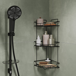 Душевой гарнитур со штангой, черный матовый, Ideal Spa, Milardo, ILS3B70M16