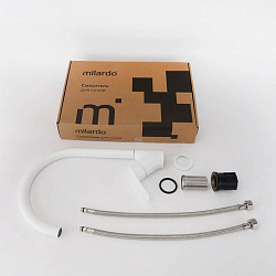 Смеситель для кухни, белый матовый, Rora, Milardo, RORWT0JM05