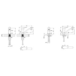 Смеситель для раковины с поворотным изливом, высота излива 7 см, длина 14 см, латунь/хромLM6507C