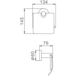 Держатель для туалетной бумаги, нержавеющая сталь HB8303