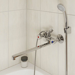 Смеситель для ванны с длинным изливом, Tring, Milardo, TRISBL2M10