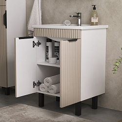 Тумба напольная Lotty 60.2D латте (Миранда 60)