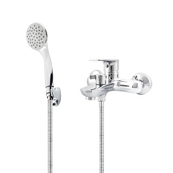 Aringa Рейн смеситель для ванны и душа с аксессуарами, хром