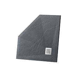 Поддон для душа из искусственного камня VST-4SP1010A, 1000*1000*25, антрацит, , шт