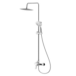 Душевая система с верхним душем Ø22,6 см, регулируемая высота 1~1,6м, латунь/хром