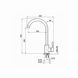 Смеситель для кухни Point PN3101BG светло-бежевый