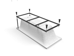 Ванна ассиметр.: JOANNA 160x95, правая, ультра белый