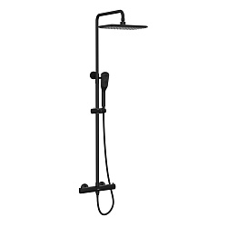 URSUS Душевая термостатическая система с верхним душем, латунь/чёрный, LM7270BL