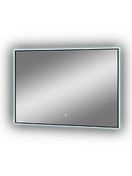 Зеркало "Amer Led" 1000*700 с фоновой подсветкой, черной окантовкой, с функцией антизапотевания