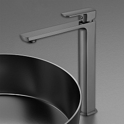 Смеситель для раковины Next VBF-1N2GM однорычажный, вороненая сталь, , шт