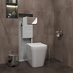 Corpa Nera Bonini/Бонини  клавиша смыва, двойной смыв, хром глянец