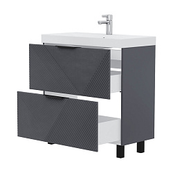 Тумба напольная Geometry 80.2Y графит (9696-80v)