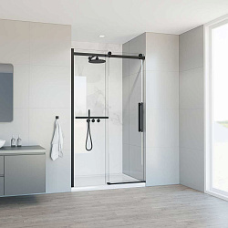 Душевая дверь Como Soft VDS-1CS120CLB, 1200, черный, стекло прозрачное, , шт