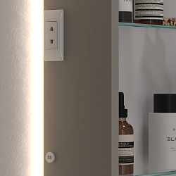 Шкаф зеркальный с подсветкой Desert 450х800 универсальный, амарок 