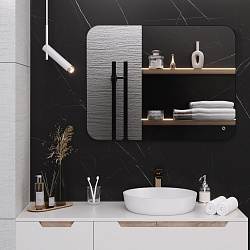 Зеркало/LED-подсветка (70см*90см)/сенсор.выключатель Milan/AQUA DE MARCO