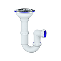 Y412 CИФОН ДЛЯ МОЙКИ ПРЯМОТОЧНЫЙ С ВЫПУСКОМ 3 1/2 на Ø40