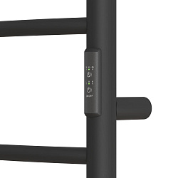 Полотенцесушитель электрический Point Аврора PN10848B П8 400x800 диммер справа, черный