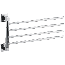 Держатель для полотенец, четверной поворотный 400 мм, хром HB8614