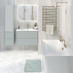 Тумба/2 ящ/подвесная/мята/раковина Палермо(80см) Parma /AQUA DE MARCO