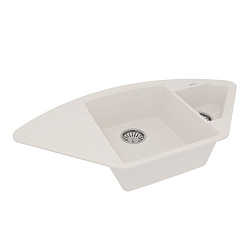 IRKANA 980 Мойка кухонная из кварцгранита цвет: жасмин  комплектация: крепеж, сливная арматура с пер