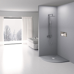 Поддон для душа из искусственного камня VST-4SQ9090G, 900*900*25, серый, , шт