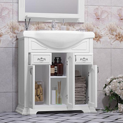 Тумба Opadiris Риспекто 80, цвет белый матовый (под раковину Классик 80)