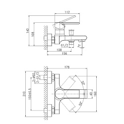DIY Комплект для ванной 2 в 1: смеситель BRASKO и душевой гарнитур VIBE