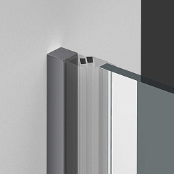 Душевая дверь Alpha VDP-3AL900CLGM, вороненая сталь, стекло прозрачное, , шт