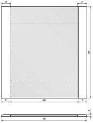 DREJA.eco Зеркало Uni 75, белое