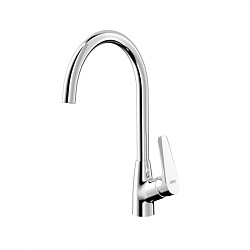 TAIR Смеситель кухни с высоким C-образным поворотным изливом, хром