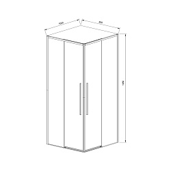 Душевой уголок Slim-N VSS-4SN8010CLG, 1000*800, брашированное золото, стекло прозрачное, , шт