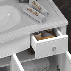 Тумба Opadiris Лаура 120, цвет белый без патины (под раковину Florentina Лаура 120)