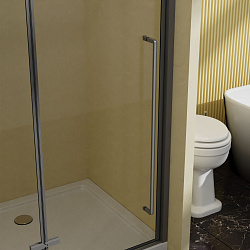 Душевая дверь Slim-N VDPH-5SN100CLGM, 1000, вороненая сталь , стекло прозрачное, , шт