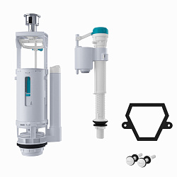 Арматура смывная, 2-ур, нижний подвод, тип B, IDDIS, F012400-02K