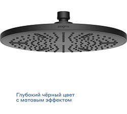 Верхний душ Pragma Ryld, матовый черный, RLD2.BBMT.032